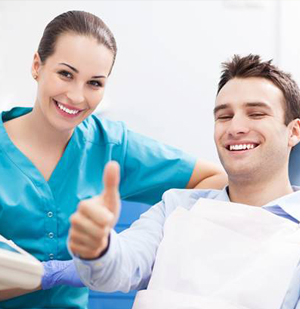a patient receiving cosmetic dentistry care