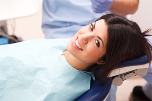 a patient in the dentist's chair