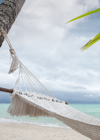 An ocean-side palm tree and hammock, portraying the relaxing effects of sedation dentistry
