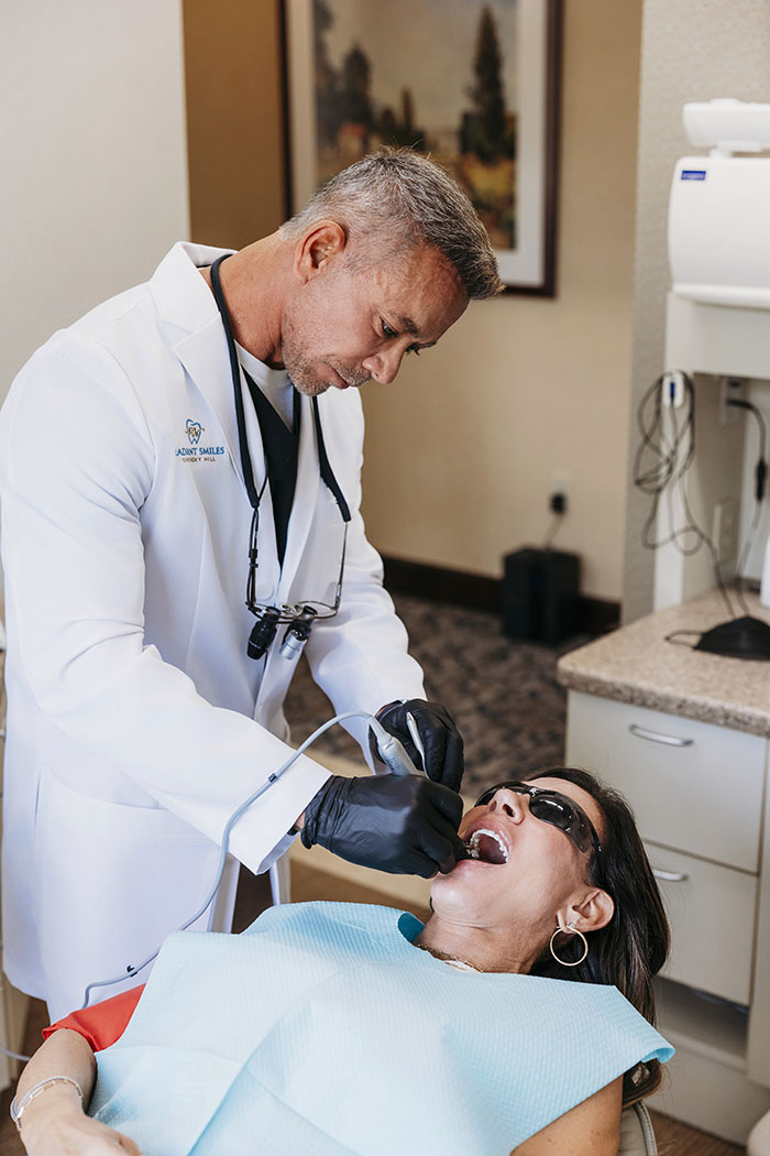 a gentle dentist patient who received sedation